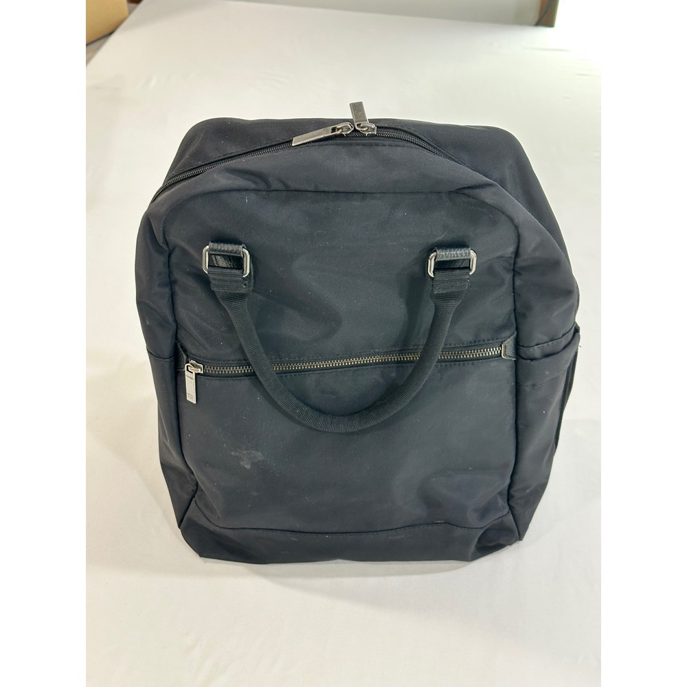 Open Story Commuter Backpack Black Nylon Laptop Bag Travel Work School Unisex